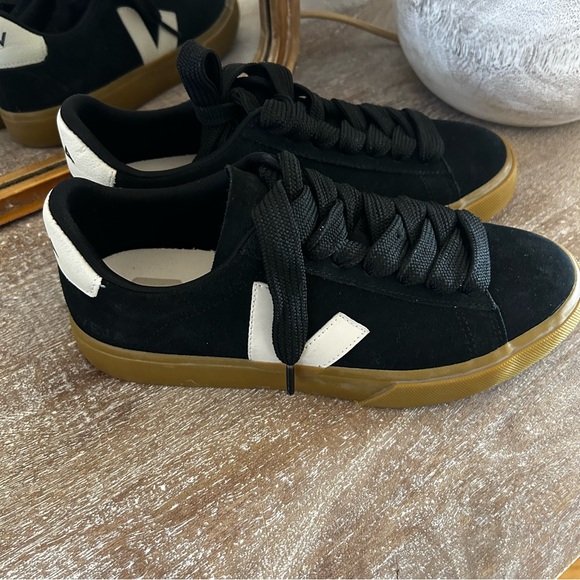 New Veja Campo Bold Sneakers Black Pierre Free People - Picture 5 of 7